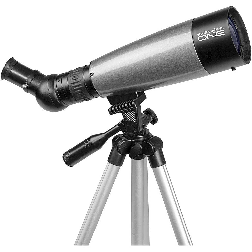 Explore One - Titan 70mm Refractor Telescope with Panhandle Mount - Silver