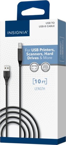 Insignia™ - 10' USB to USB-B Printer Cable - Black