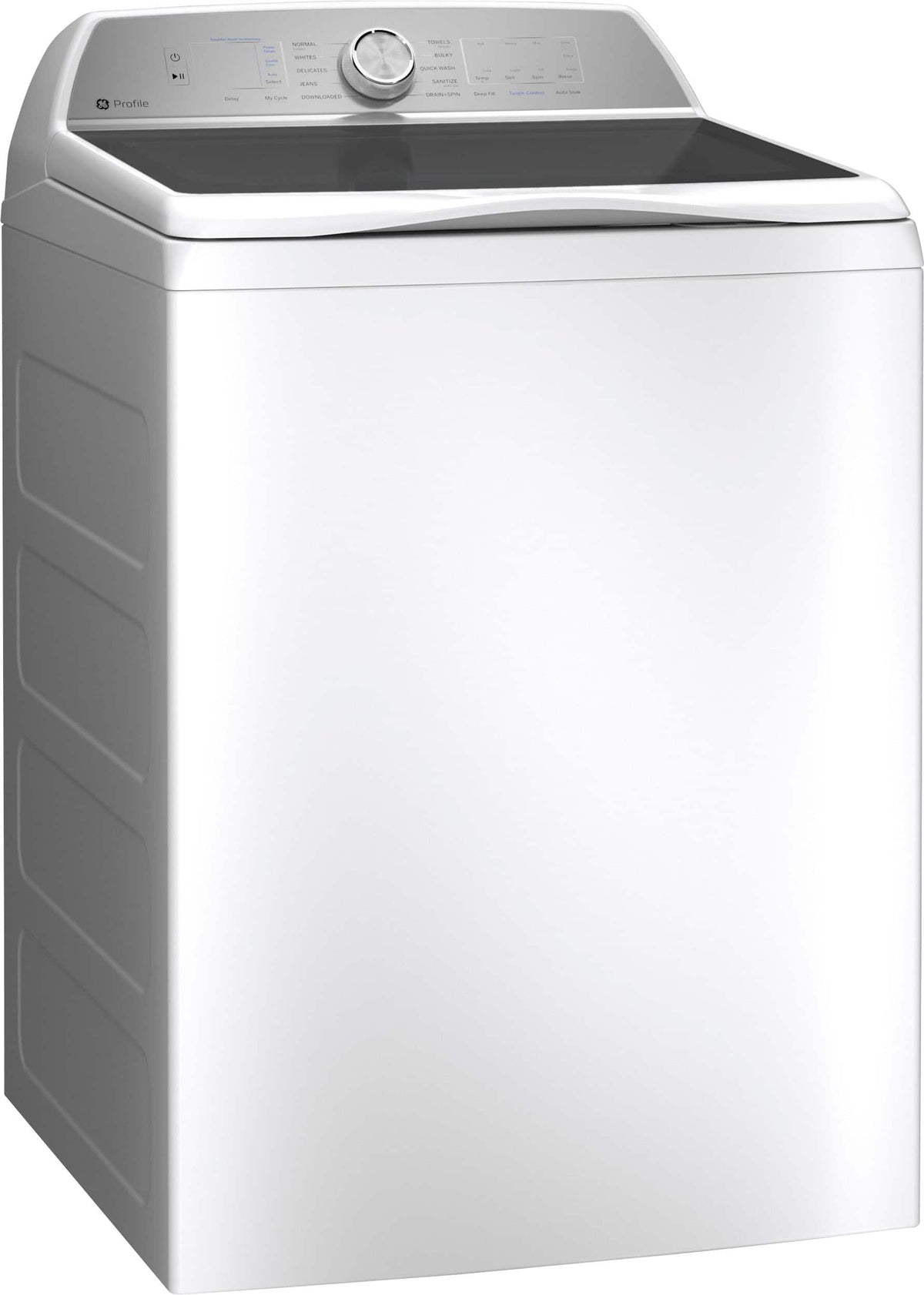GE Profile - 5.0 Cu. Ft. High Efficiency Smart Top Load Washer with Smarter Wash Technology, Easier Reach & Microban Technology - White
