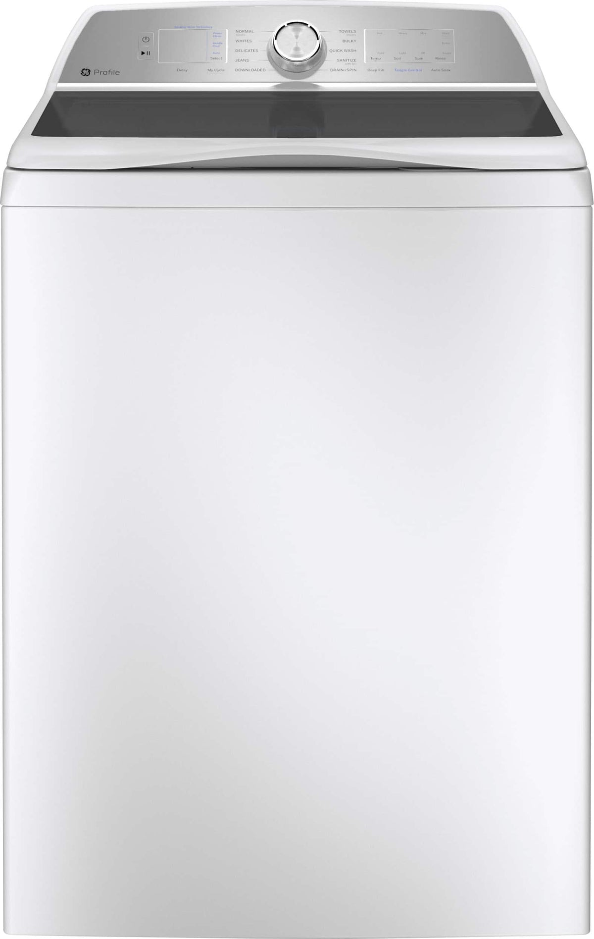GE Profile - 5.0 Cu. Ft. High Efficiency Smart Top Load Washer with Smarter Wash Technology, Easier Reach & Microban Technology - White