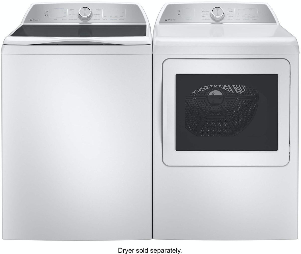 GE Profile - 5.0 Cu. Ft. High Efficiency Smart Top Load Washer with Smarter Wash Technology, Easier Reach & Microban Technology - White