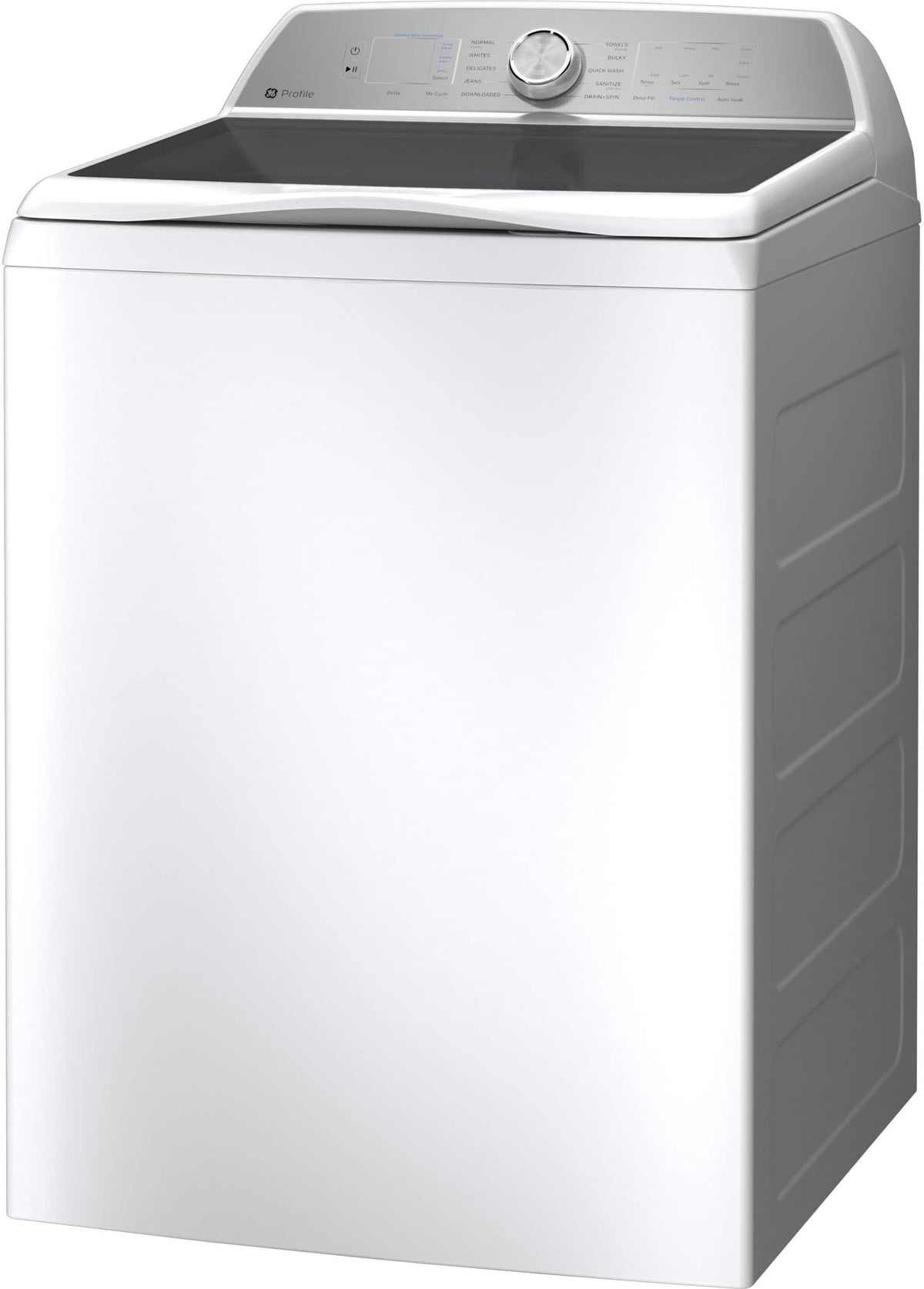 GE Profile - 5.0 Cu. Ft. High Efficiency Smart Top Load Washer with Smarter Wash Technology, Easier Reach & Microban Technology - White