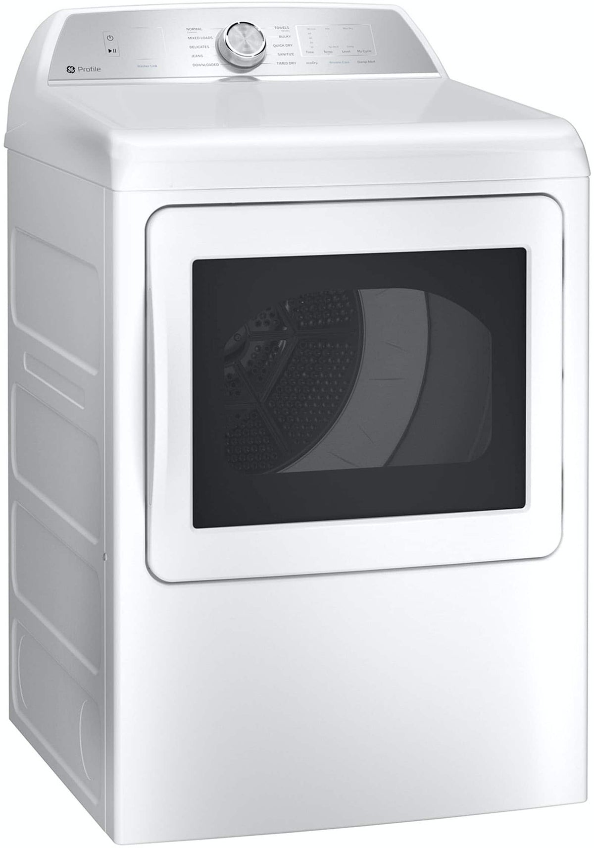 GE Profile - 7.4 Cu. Ft. Smart Electric Dryer with Sanitize Cycle and Sensor Dry - White