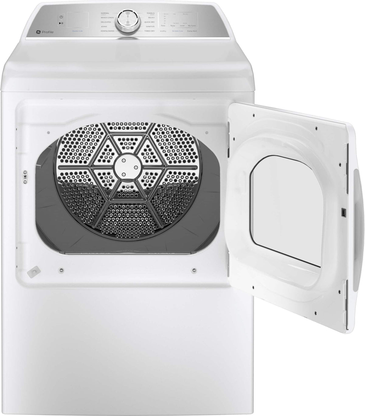 GE Profile - 7.4 Cu. Ft. Smart Electric Dryer with Sanitize Cycle and Sensor Dry - White