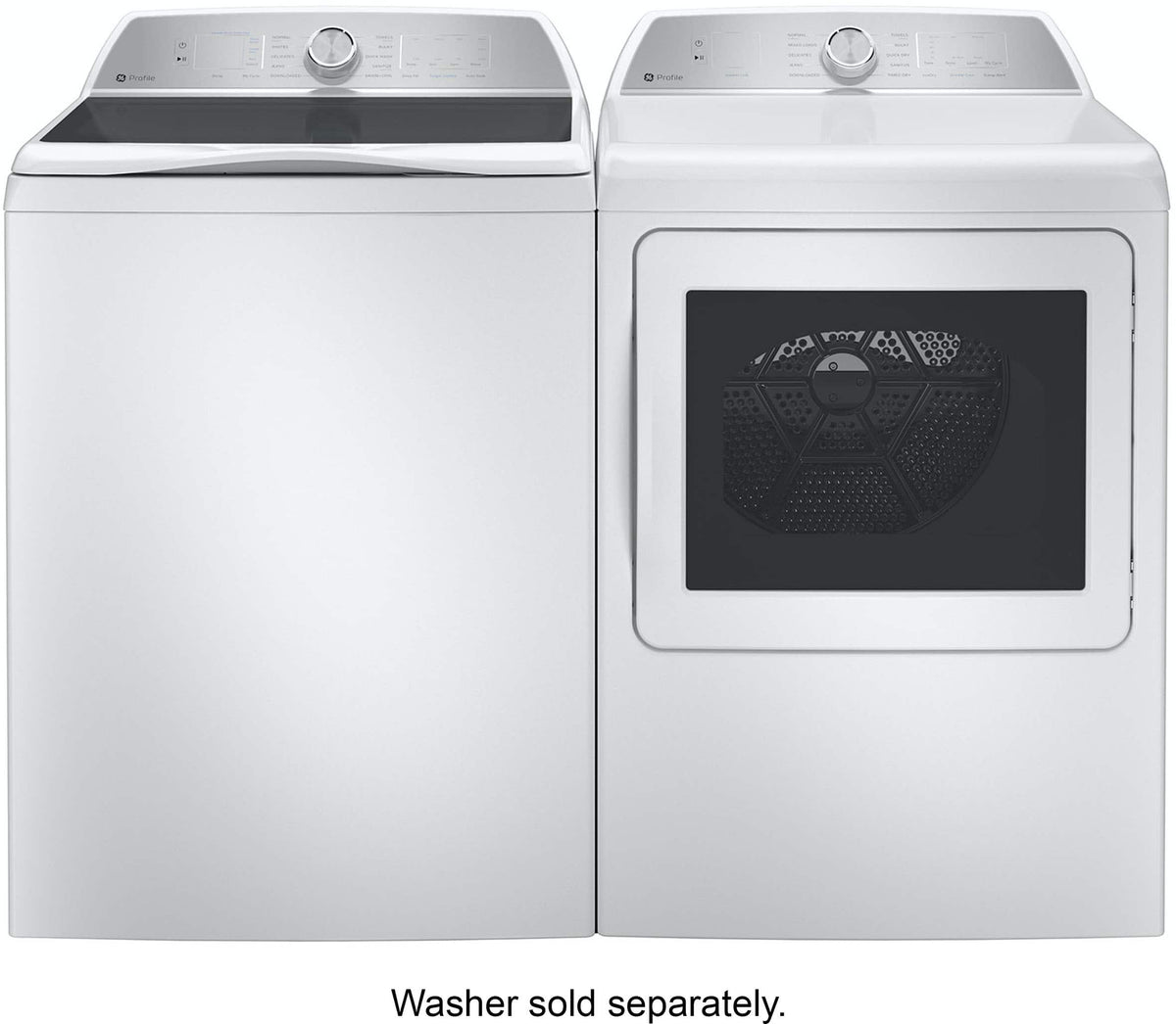 GE Profile - 7.4 Cu. Ft. Smart Electric Dryer with Sanitize Cycle and Sensor Dry - White