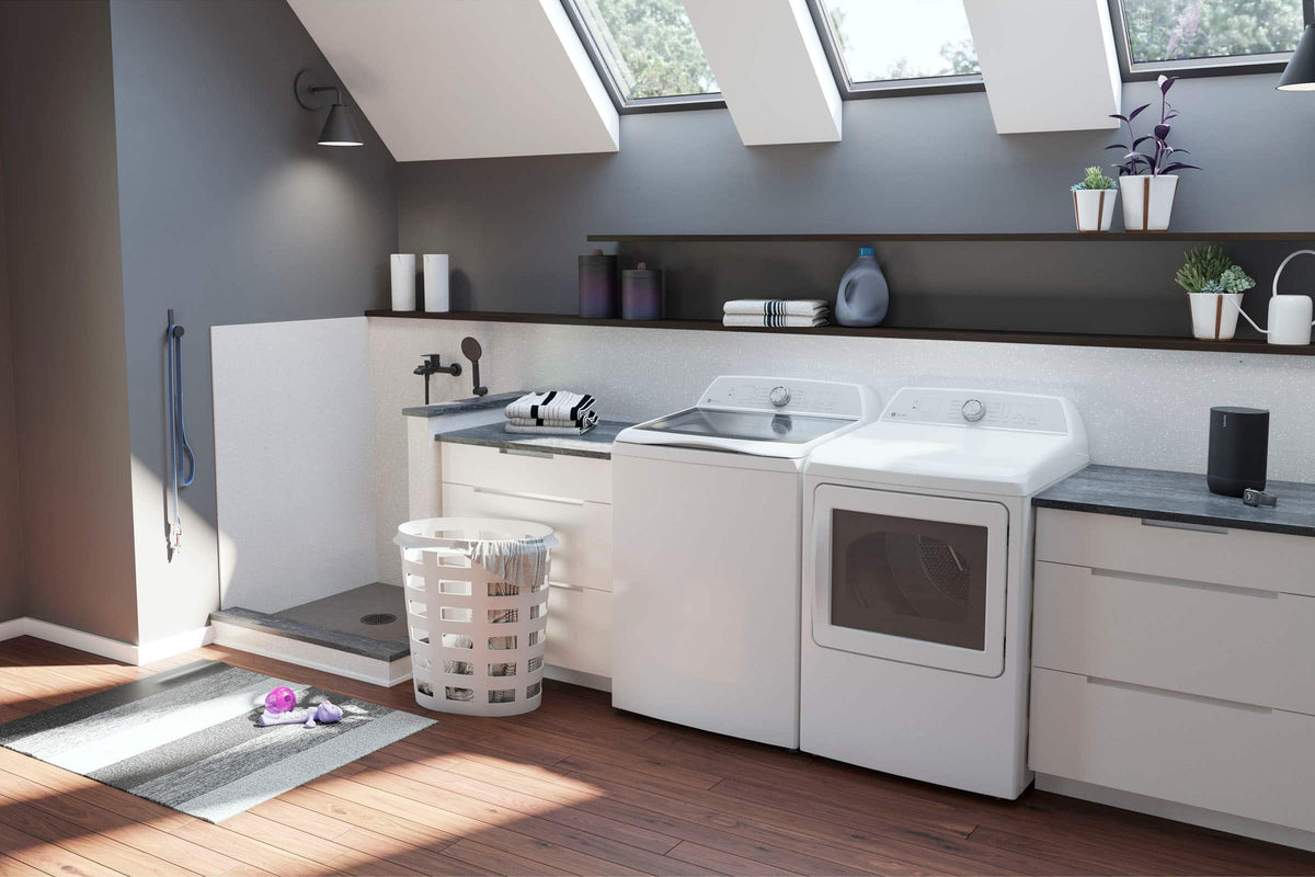 GE Profile - 7.4 Cu. Ft. Smart Electric Dryer with Sanitize Cycle and Sensor Dry - White