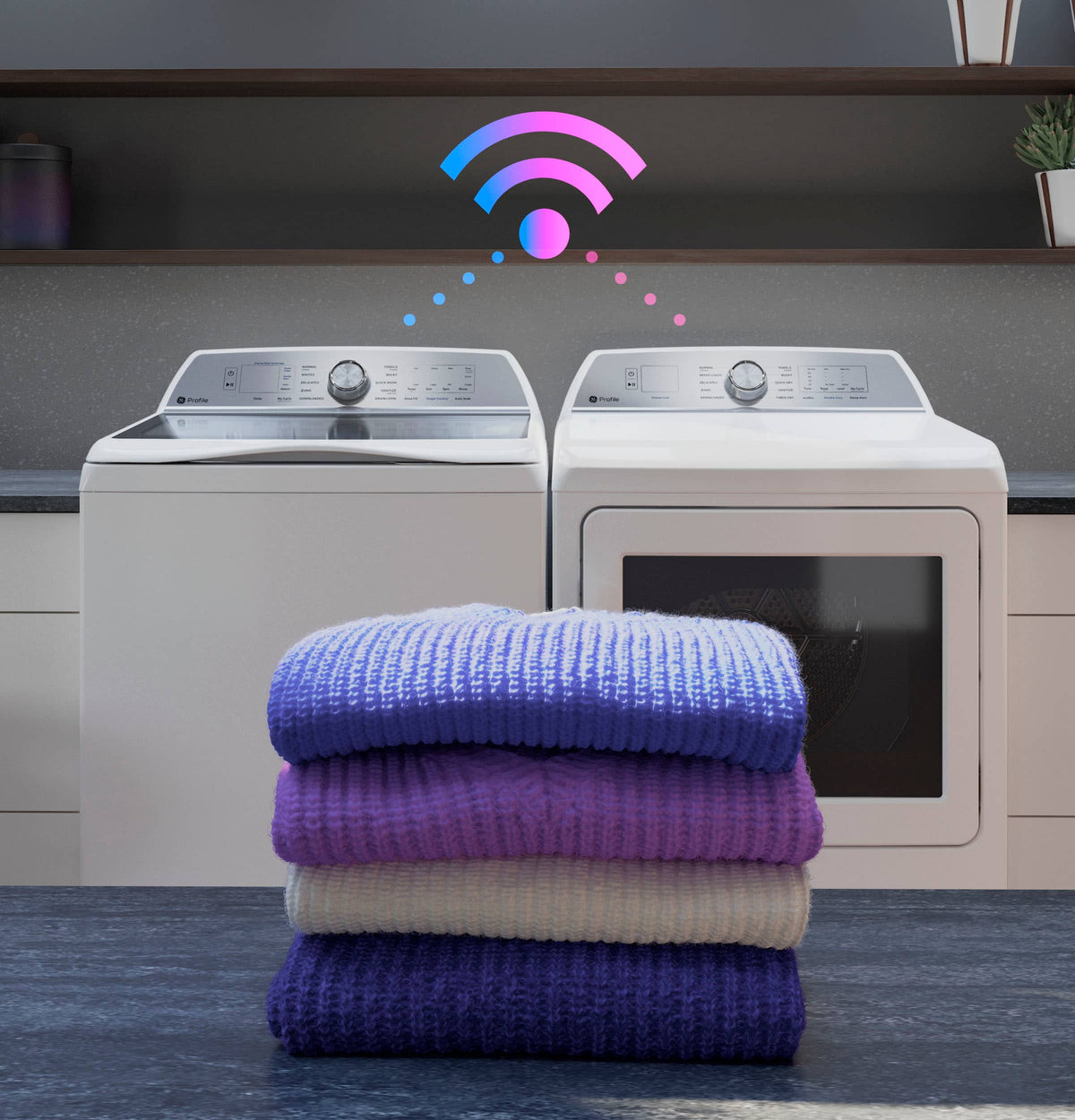 GE Profile - 7.4 Cu. Ft. Smart Electric Dryer with Sanitize Cycle and Sensor Dry - White