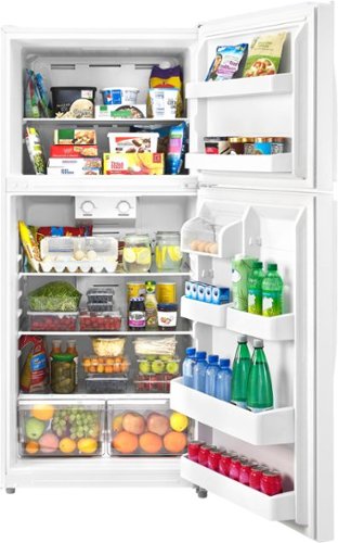 Insignia™ - 30 in. Wide 18 Cu. Ft. Top-Freezer Refrigerator with Handles - White