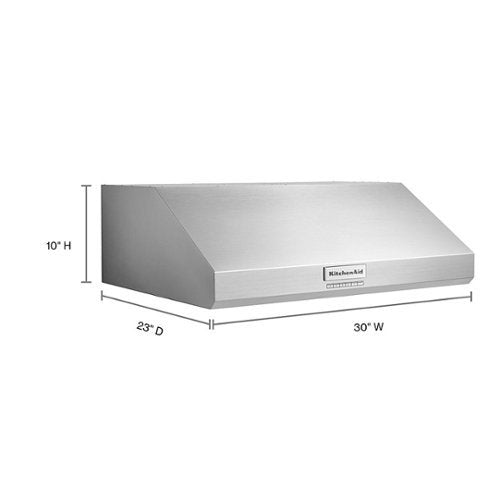 KitchenAid - 30 inches - Recirculating - Under cabinet Range Hood - Stainless Steel