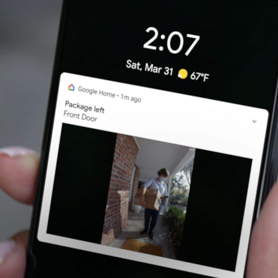 Google - Nest Wi-Fi Video Doorbell - Battery Operated - Snow