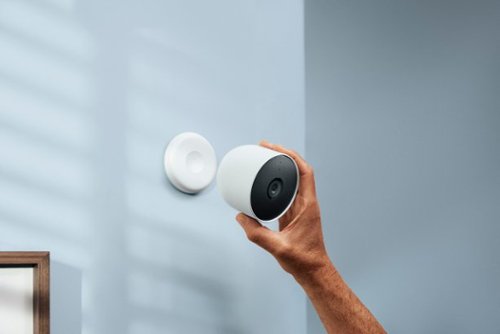Google - Nest Cam 2 Pack Indoor/Outdoor Wire Free Security Cameras - Snow