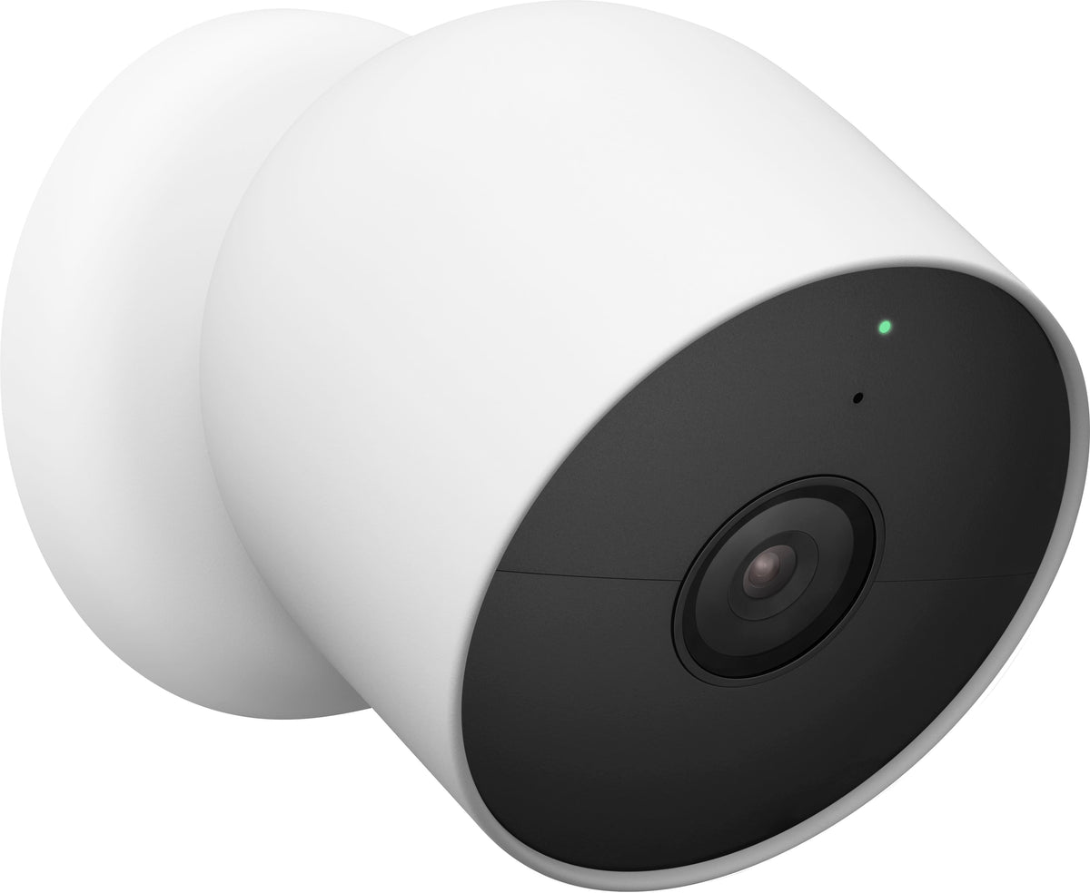 Google - Nest Cam 2 Pack Indoor/Outdoor Wire Free Security Cameras - Snow