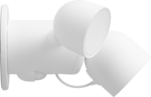 Google - Nest Cam with Floodlight - Outdoor or Wired - Smart Security Camera - Snow