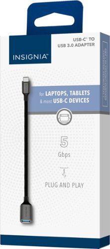 Insignia™ - USB-C to USB Adapter - Black