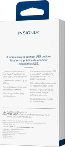Insignia™ - USB-C to USB Adapter - Black