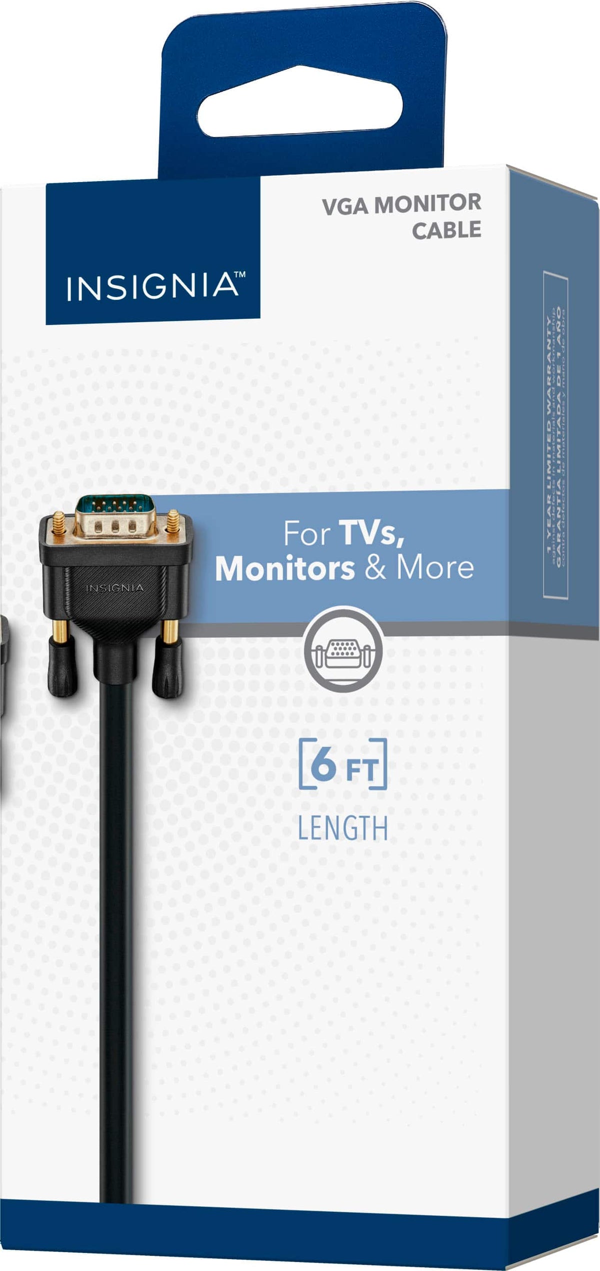 Insignia™ - 6' VGA Monitor Cable - Black
