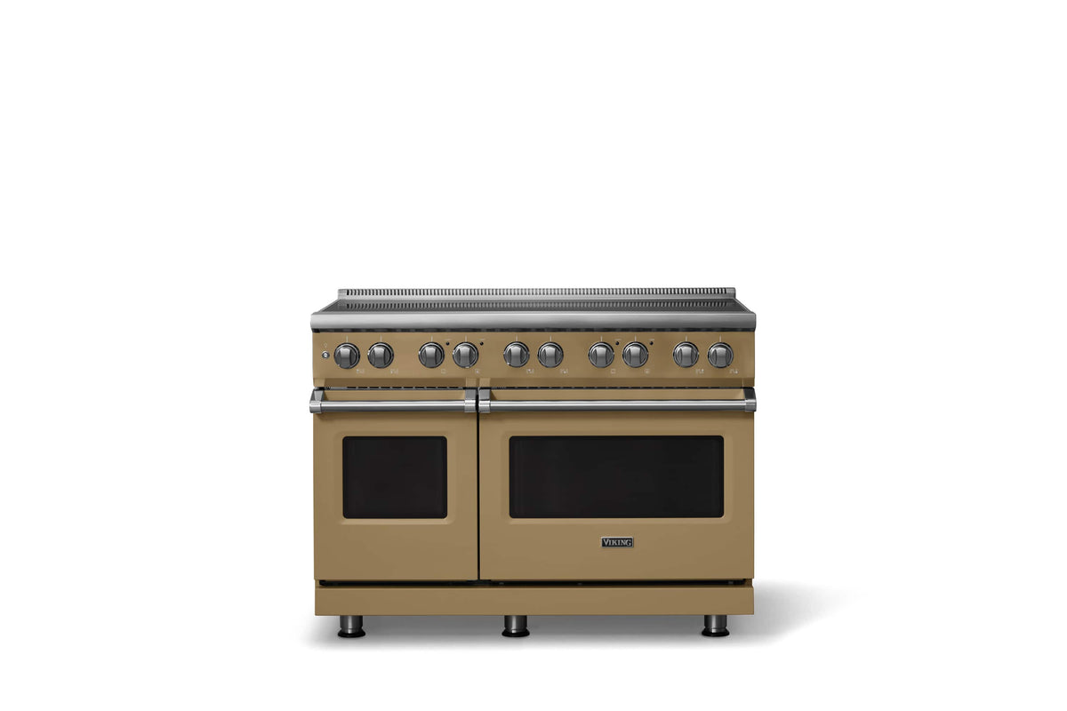 Viking - 48 in. Wide 6 Elements Pro 5 Series 7.3 Cu. Ft. Freestanding 6 Element Induction Convection Range - Golden Hour