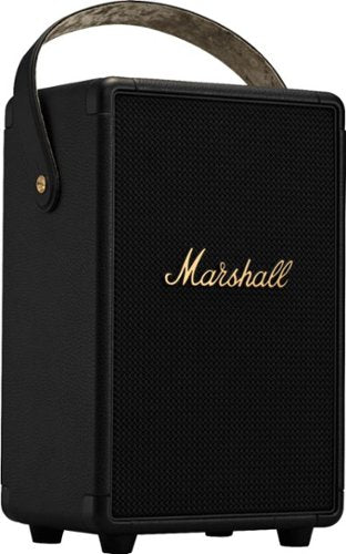 Marshall - Tufton Portable Wireless Bluetooth Speaker with Bass / Treble / Volume Controls and 3.5 mm Auxiliary Input - Black/Brass