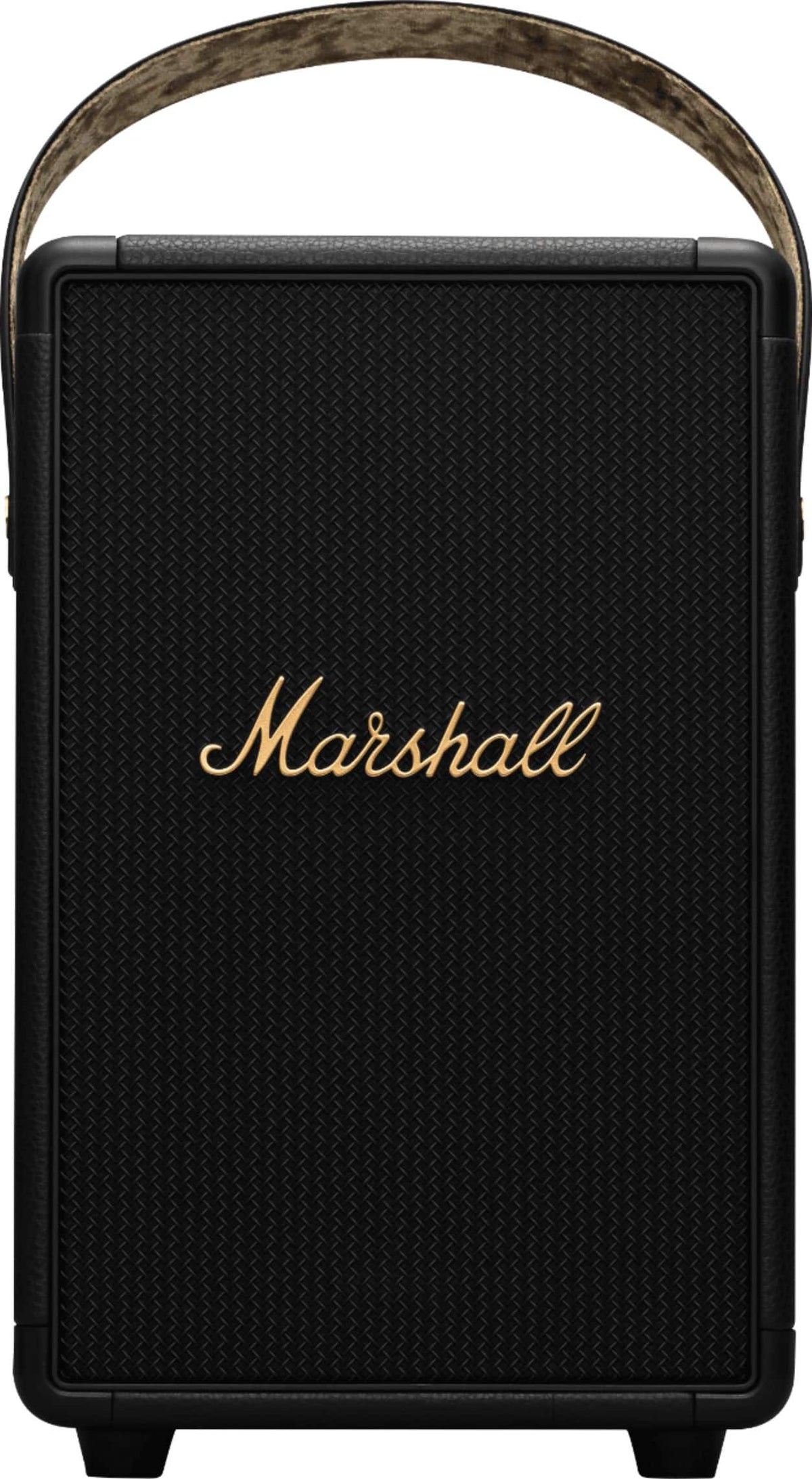 Marshall - Tufton Portable Wireless Bluetooth Speaker with Bass / Treble / Volume Controls and 3.5 mm Auxiliary Input - Black/Brass