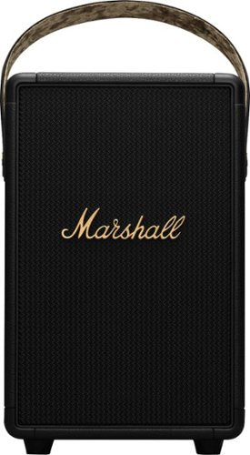Marshall - Tufton Portable Wireless Bluetooth Speaker with Bass / Treble / Volume Controls and 3.5 mm Auxiliary Input - Black/Brass