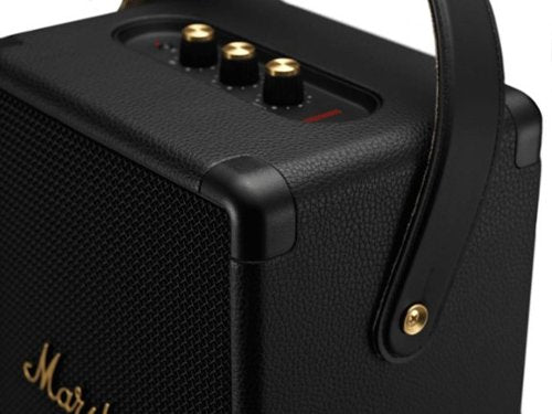 Marshall - Tufton Portable Wireless Bluetooth Speaker with Bass / Treble / Volume Controls and 3.5 mm Auxiliary Input - Black/Brass