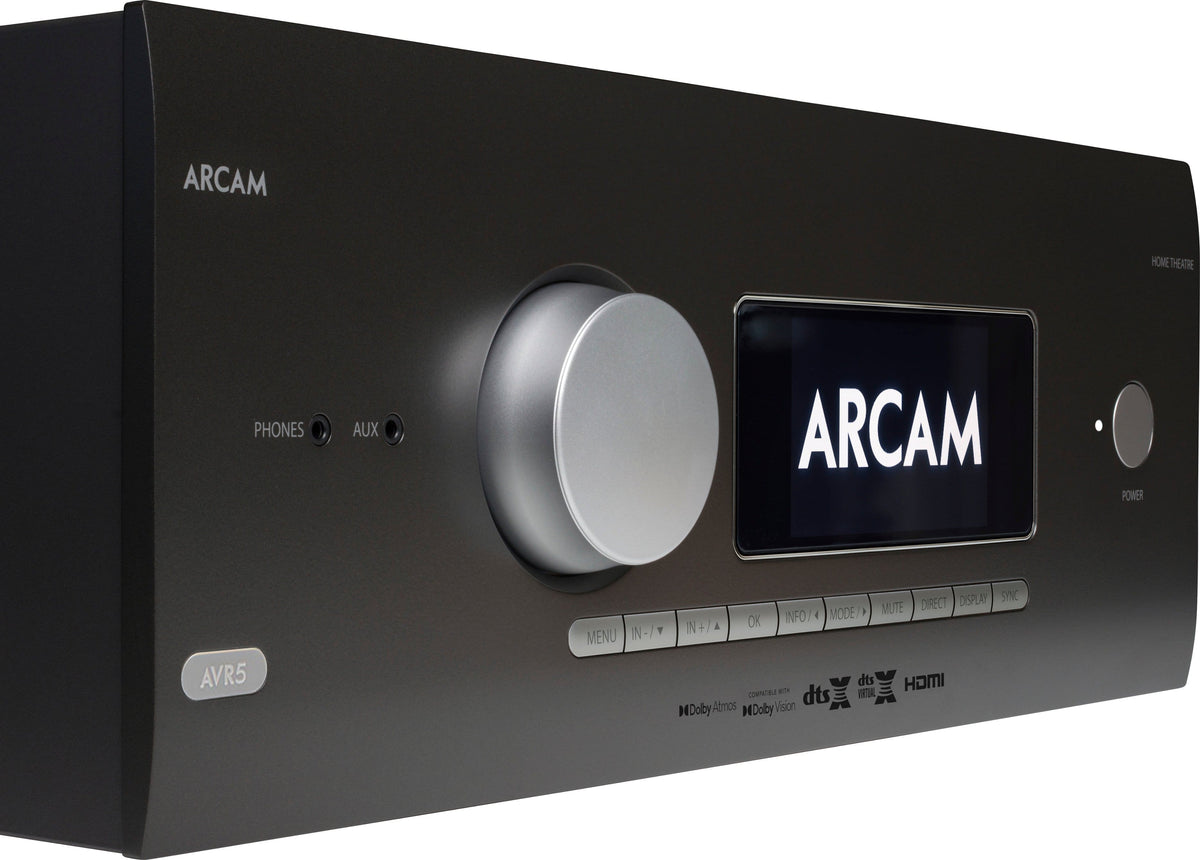 Arcam - AVR5 595W 7.1 Ch. With Google Cast 4K Ultra HD HDR Compatible A/V Home Theater Receiver - Gray