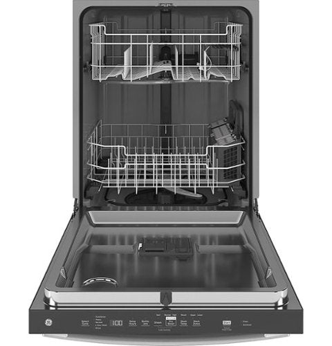 GE - 25" Top Control Smart Built-In Hybrid Stainless Steel Tub Dishwasher with Sanitize Cycle and 50 dBA - Stainless Steel