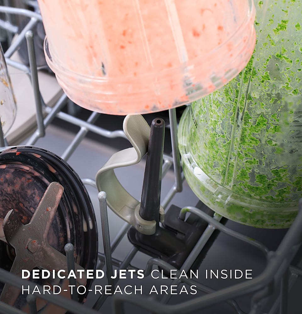 GE - 25" Top Control Smart Built-In Hybrid Stainless Steel Tub Dishwasher with Sanitize Cycle and 50 dBA - Stainless Steel