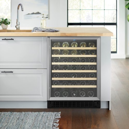 Insignia™ - 61-Bottle Wine Cooler - Stainless Steel
