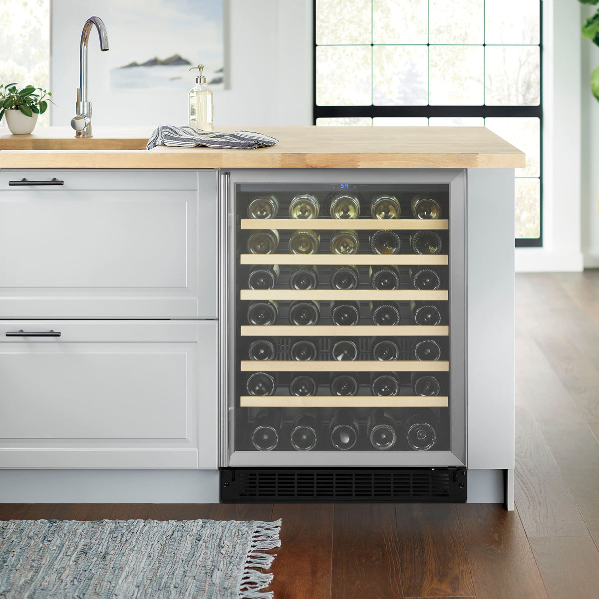 Insignia™ - 61-Bottle Wine Cooler - Stainless Steel