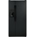 GE - 33 in. Wide 23.2 Cu. Ft. Side-by-Side Refrigerator with External Ice & Water Dispenser - High Gloss Black