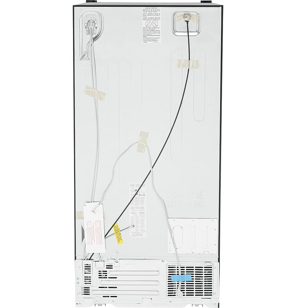 GE - 33 in. Wide 23.2 Cu. Ft. Side-by-Side Refrigerator with External Ice & Water Dispenser - High Gloss Black