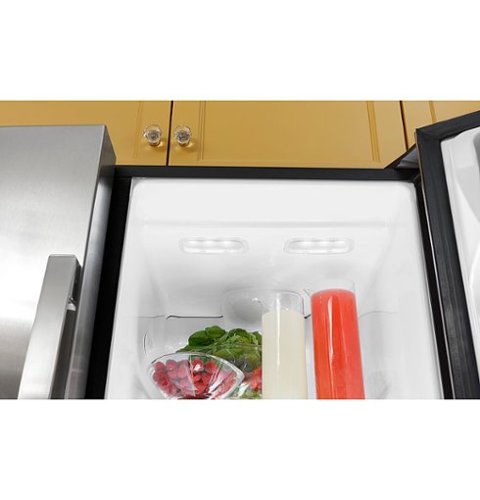 GE - 33 in. Wide 23.2 Cu. Ft. Side-by-Side Refrigerator with External Ice & Water Dispenser - High Gloss Black