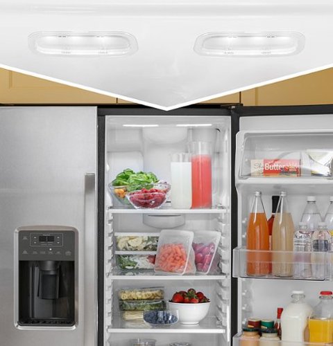 GE - 33 in. Wide 23.2 Cu. Ft. Side-by-Side Refrigerator with External Ice & Water Dispenser - High Gloss Black