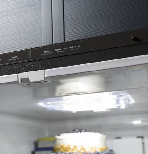 GE - 33 in. Wide 24.8 Cu. Ft. Bottom-Freezer Refrigerator with Sliding Snack Drawer - Stainless Steel