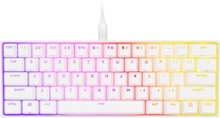 CORSAIR - K65 RGB Mini Wired 60% Mechanical Cherry MX SPEED Linear Switch Gaming Keyboard with PBT Double-Shot Keycaps - White