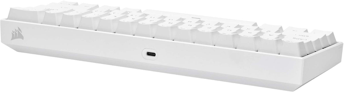 CORSAIR - K65 RGB Mini Wired 60% Mechanical Cherry MX SPEED Linear Switch Gaming Keyboard with PBT Double-Shot Keycaps - White