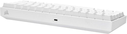 CORSAIR - K65 RGB Mini Wired 60% Mechanical Cherry MX SPEED Linear Switch Gaming Keyboard with PBT Double-Shot Keycaps - White