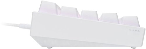 CORSAIR - K65 RGB Mini Wired 60% Mechanical Cherry MX SPEED Linear Switch Gaming Keyboard with PBT Double-Shot Keycaps - White