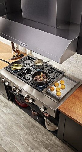 KitchenAid - 48 inches - Recirculating - Wall Range Hood - Stainless Steel
