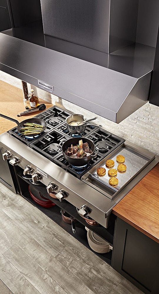 KitchenAid - 48 inches - Recirculating - Wall Range Hood - Stainless Steel