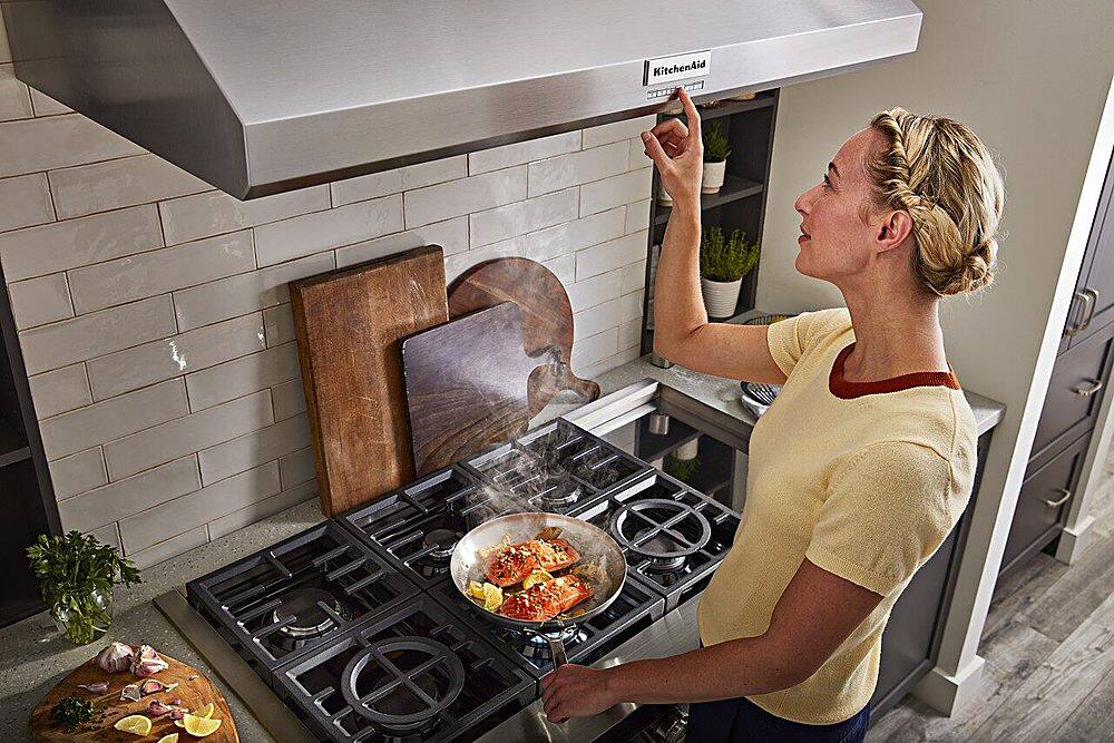 KitchenAid - 48 inches - Recirculating - Wall Range Hood - Stainless Steel