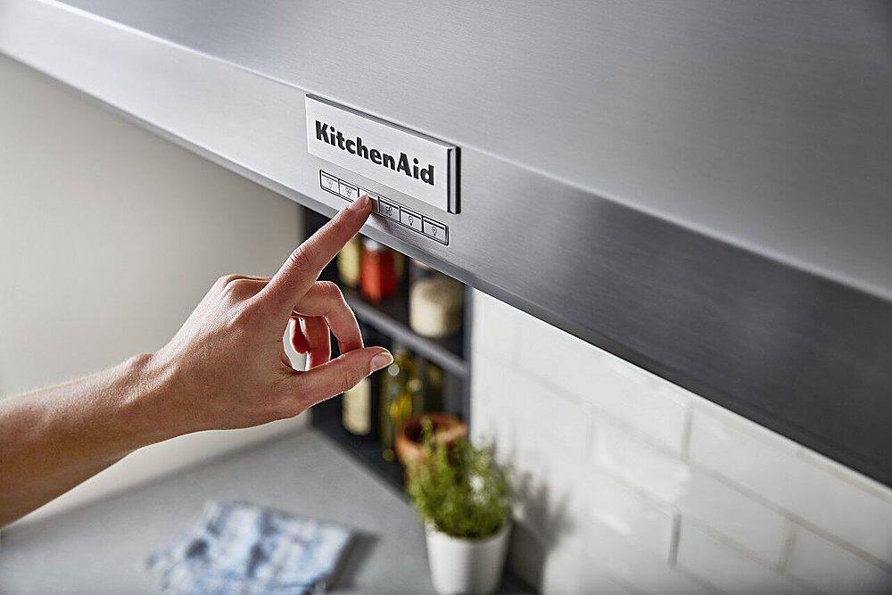 KitchenAid - 48 inches - Recirculating - Wall Range Hood - Stainless Steel