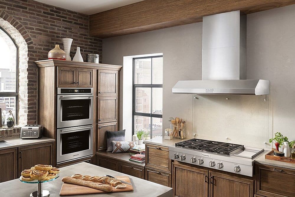 KitchenAid - 48 inches - Recirculating - Wall Range Hood - Stainless Steel