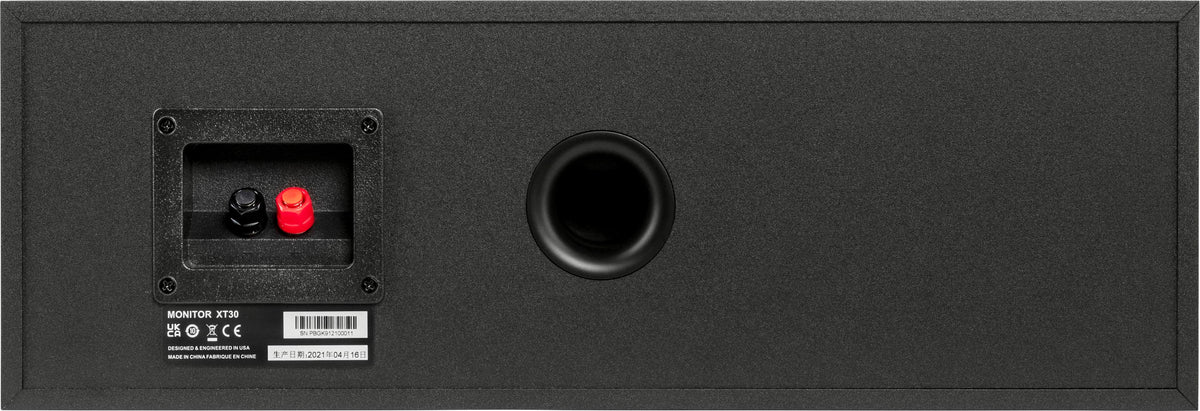 Polk Audio - Monitor XT30 Center Channel Speaker - Midnight Black