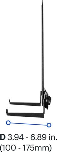 Best Buy essentials™ - Rear/Bottom Soundbar Wall Mount for Most 15 lb. Soundbars - Black