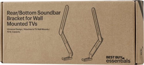 Best Buy essentials™ - Rear/Bottom Soundbar Wall Mount for Most 15 lb. Soundbars - Black