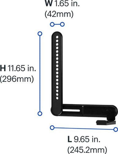 Best Buy essentials™ - Rear/Bottom Soundbar Wall Mount for Most 15 lb. Soundbars - Black