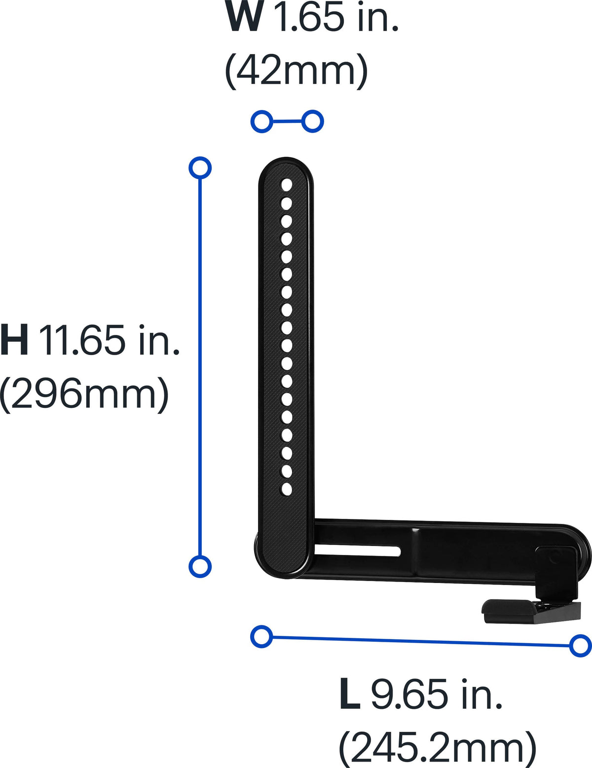 Best Buy essentials™ - Rear/Bottom Soundbar Wall Mount for Most 15 lb. Soundbars - Black