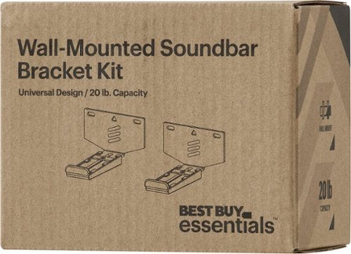 Best Buy essentials™ - Fixed Soundbar Wall Mount for Most 20 lb. Soundbars - Black
